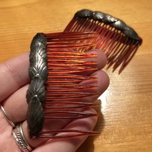 Vintage Sterling Silver Hair Combs